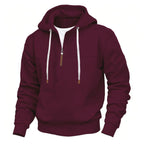 Herren Kapuzenpullover mit halbem Reißverschluss und hochwertigen Materialien R&B