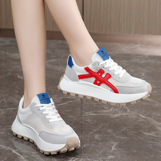 Damen Sportliche Sneaker mit atmungsaktiver Mesh-Oberfläche und dämpfendem Komfort R&B