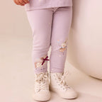 Mädchen Leggings mit verspieltem Einhorn- und Hasenmuster R&B