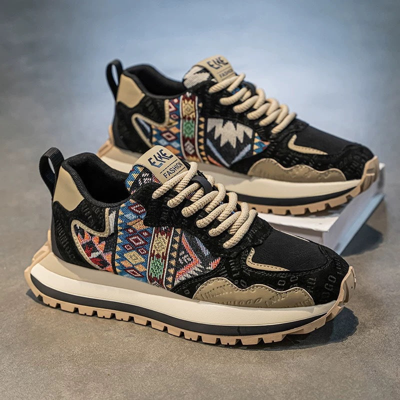 Damen Bequeme Ethno-Sneaker