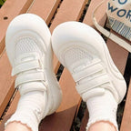 Damen Schnürsenkel Sneakers mit erhöhtem Plateau und atmungsaktiven Mesh-Einsätzen R&B