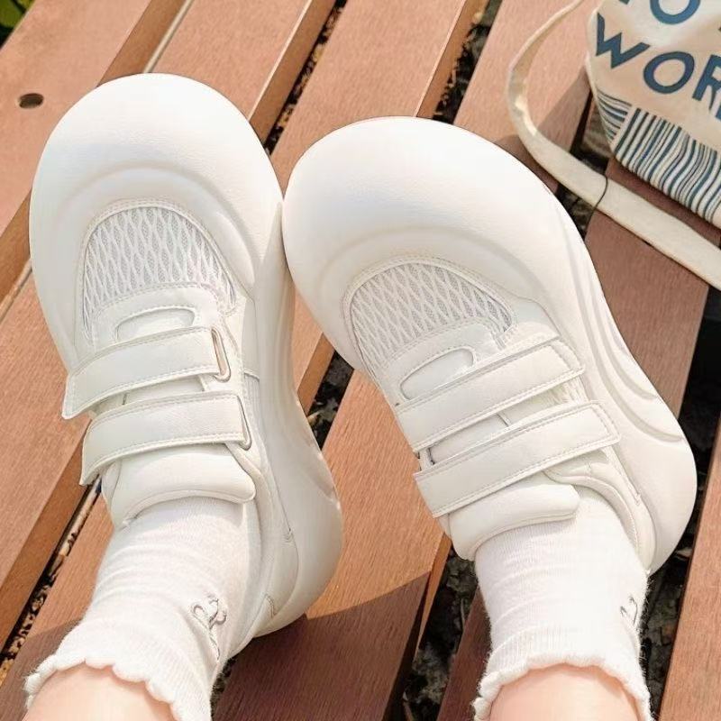 Damen Schnürsenkel Sneakers mit erhöhtem Plateau und atmungsaktiven Mesh-Einsätzen R&B
