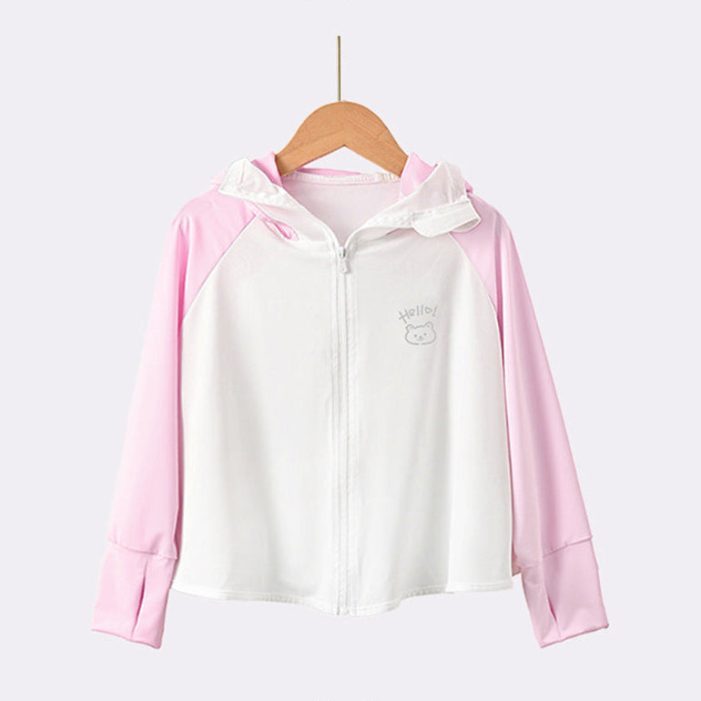 Mädchen Leichte Kapuzenjacke mit Hasenohren R&B