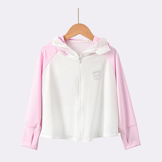 Mädchen Leichte Kapuzenjacke mit Hasenohren R&B