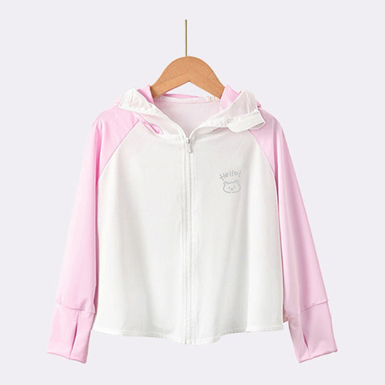 Mädchen leichte Sonnenjacke mit Kapuze R&B