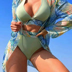Damen Hochtailliertes Bade-Set mit Kimono R&B
