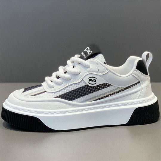 Damen modische Plateau Sneakers mit atmungsaktiver Obermaterialkombination und rutschfester Sohle R&B