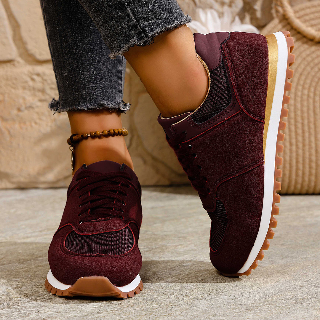 Damen Sportliche Freizeitsneaker mit atmungsaktivem Obermaterial und rutschfester Sohle R&B