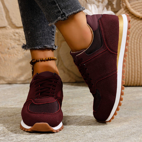 Damen Sportliche Freizeitsneaker mit atmungsaktivem Obermaterial und rutschfester Sohle R&B