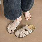 Damen bequeme Sandalen mit modischer Schnallenverzierung