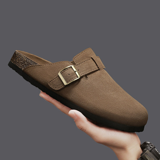 Damen elegante Clogs mit verstellbarem Riemen und rutschfester Sohle R&B