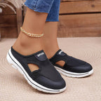 Damen atmungsaktive Freizeitschuhe mit offenem Fersenbereich und rutschfester Sohle R&B