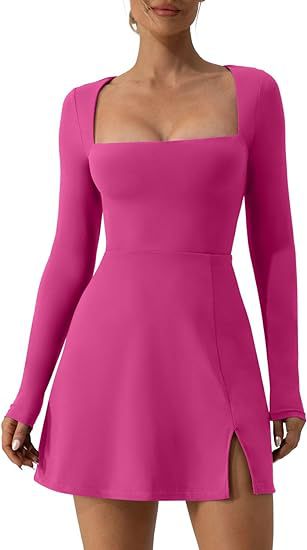 Damen Elegantes Minikleid mit tiefem Ausschnitt und schickem Schnitt R&B