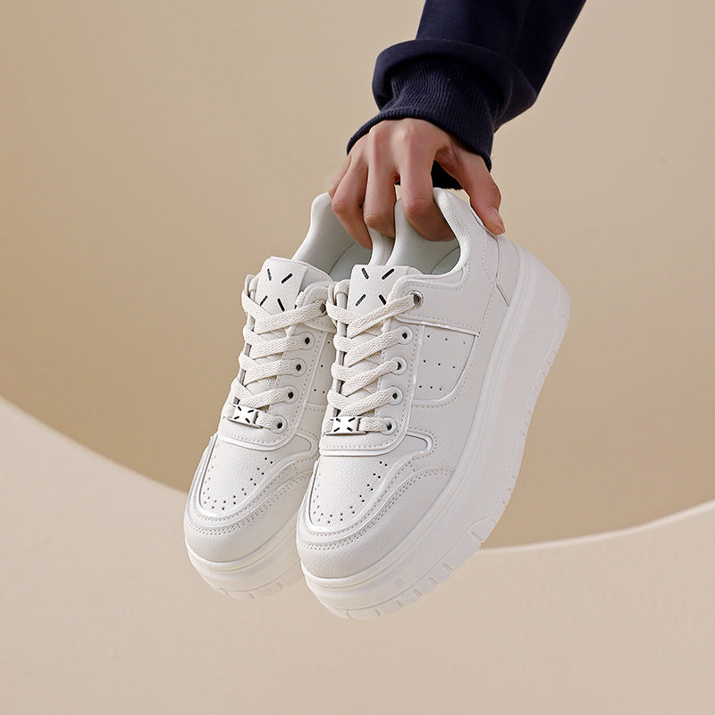 Damen modische Sneakers mit hohem Plateau und atmungsaktivem Design R&B