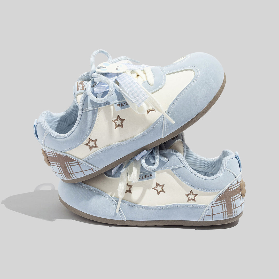 Damen Sneakers mit modernem Sternen-Muster und weicher Dämpfung R&B