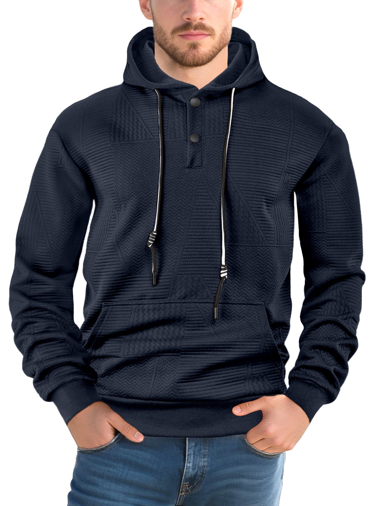 Herren Hoodie mit strukturiertem Design R&B