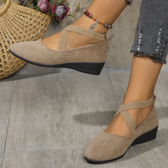 Damen modische und komfortable Ballerinas mit Glitzerelementen R&B