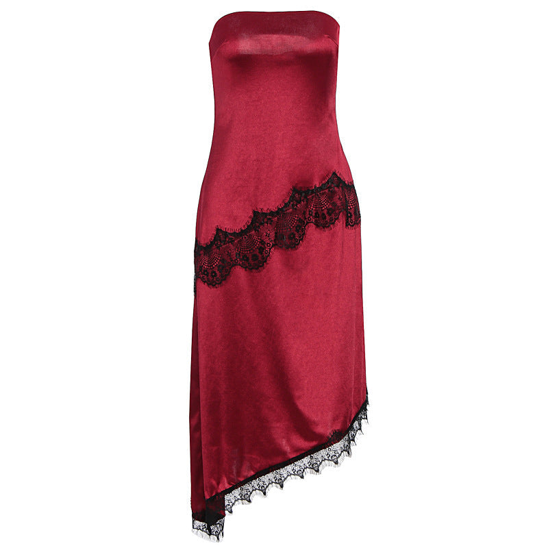 Damen Abendkleid mit Spitzenakzenten R&B