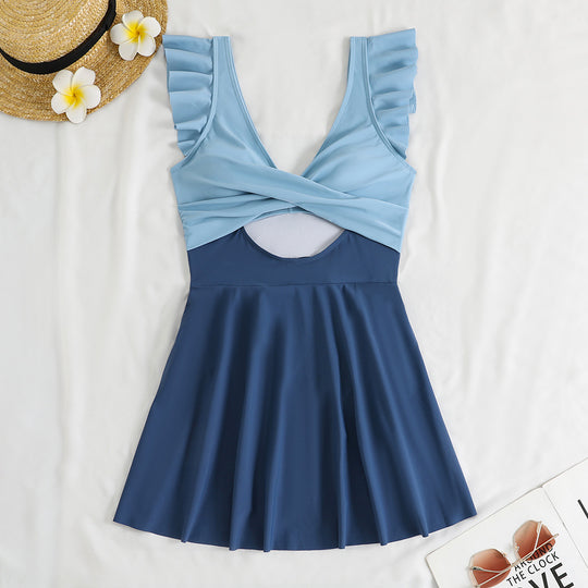 Damen Schwimmanzug mit voluminösen Rüschendetails R&B