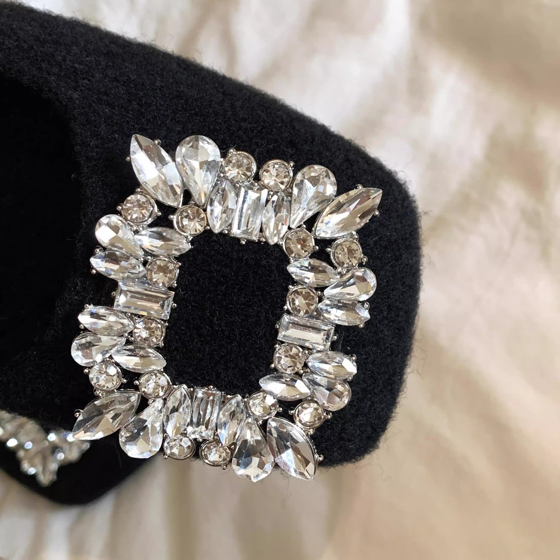 Damen Filz-Pantoletten mit eleganter Schleifenapplikation R&B