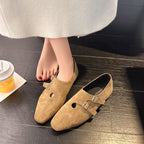 Damen elegante Mokassins mit dekorativen Schnallen R&B
