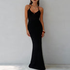 Damen elegantes Strickmaxikleid mit raffinierten Details R&B