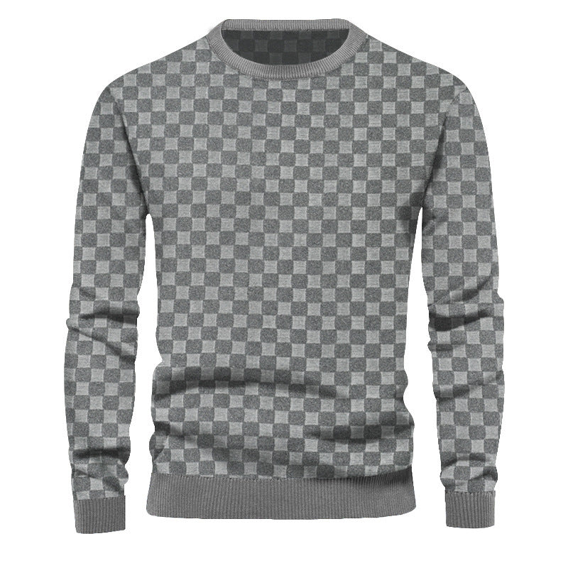 Herren Strukturierter Pullover aus hochwertigem Baumwollmix R&B