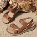 Damen Komfortable Wedge-Sandalen mit ergonomischem Riemendesign und modischer Schnallenapplikation R&B