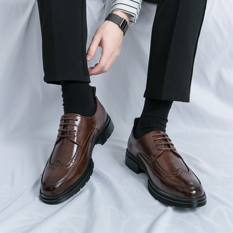 Herren Elegante Schnürschuhe aus hochwertigem Leder mit rutschfester Sohle