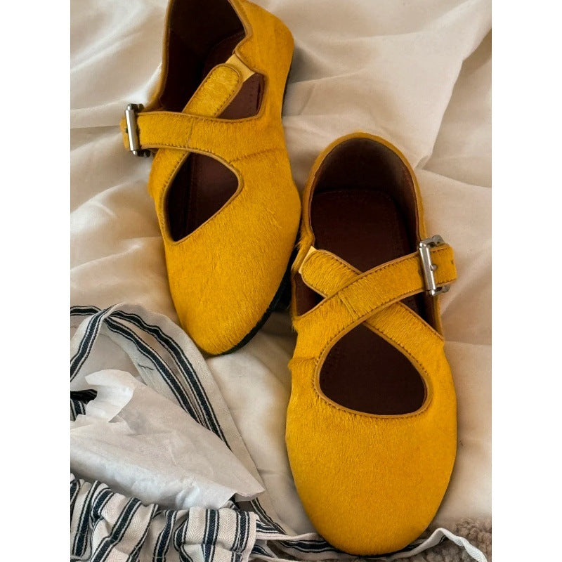 Damen Ballerinas mit modischem Leopardenmuster und dekorativem Schnitt R&B