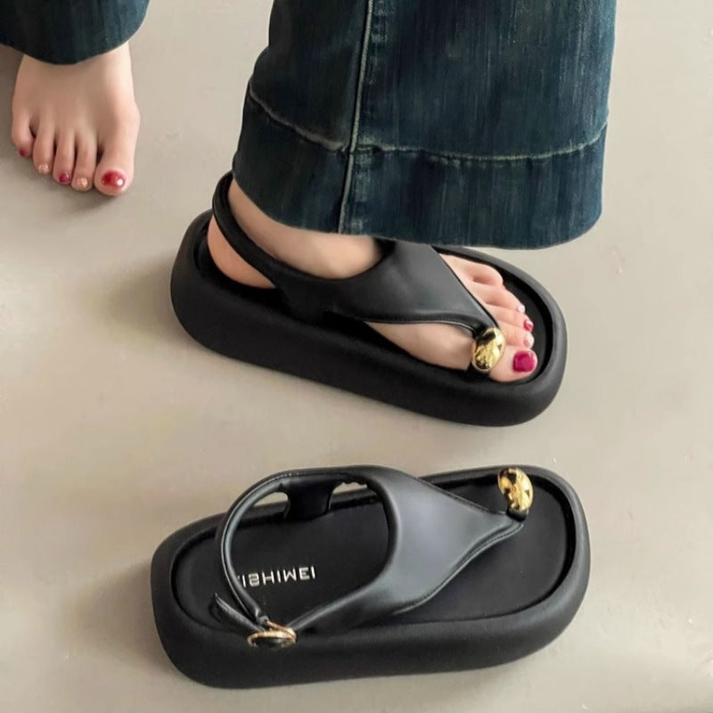 Damen modische Sling-Sandalen mit flexibler Sohle und elegantem Riemchen R&B