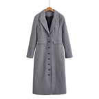 Damen eleganter Bouclé-Mantel R&B