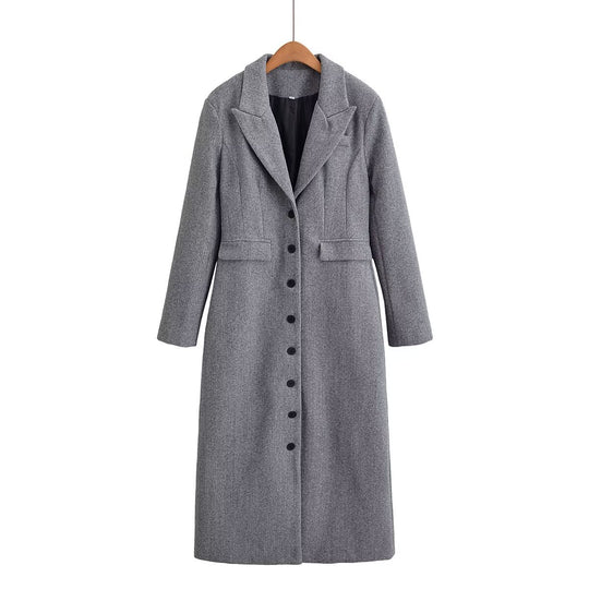 Damen eleganter Bouclé-Mantel R&B