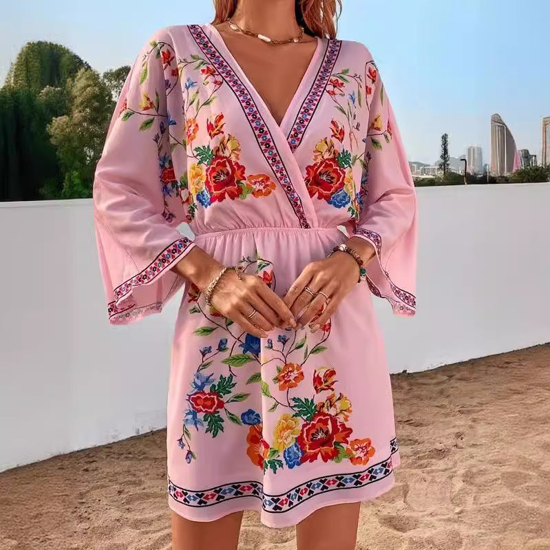 Damen Sommerliches Kleid mit raffinierten Stickdetails R&B