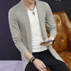 Herren Lässiger Strickjacke mit offenem Schnitt und praktischen Taschen