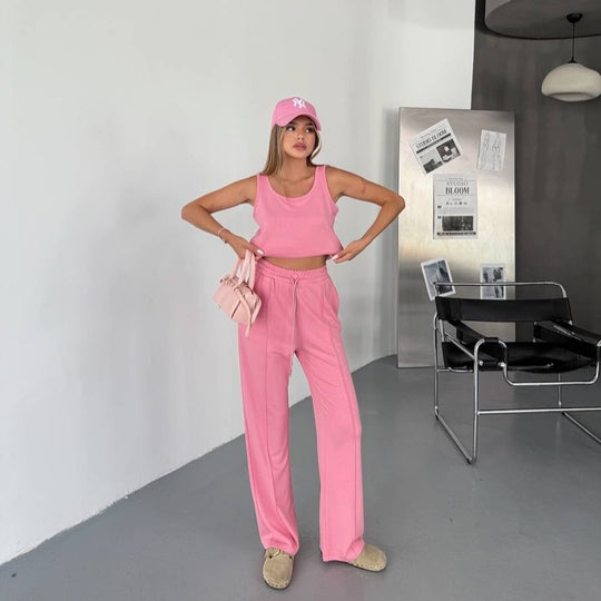 Damen lässiges Set mit entspanntem Schnitt und Seitentaschen R&B