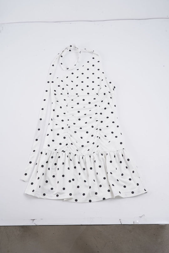 Damen Wasserfallkleid mit asymmetrischem Trägerdesign und Rüschensaum R&B