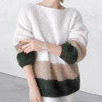 Damen modischer Strickpullover mit weichem Material und lässigem Schnitt R&B
