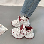 Damen Sportliche Chunky Sneakers mit atmungsaktivem Mesh-Obermaterial und rutschfestem Profil R&B