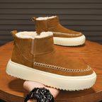 Damen kuschelige Winterstiefel mit elastischem Einsatz R&B