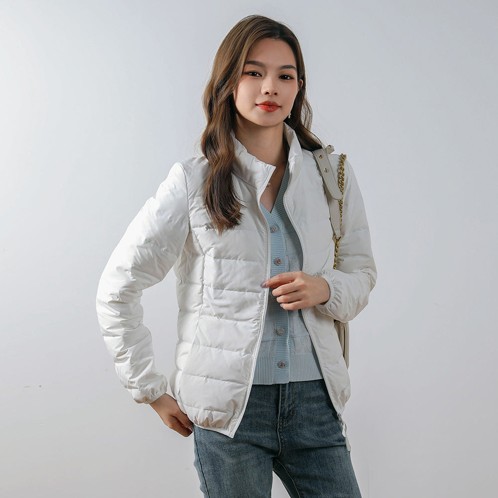 Damen Isolierte Steppjacke mit hohem Kragen und elastischen Bündchen R&B
