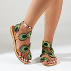 Damen Sommerliche Sandalen mit dekorativen Ösen und komfortablem Fußbett R&B
