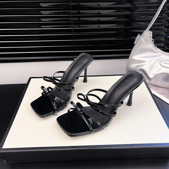 Damen transparente High Heel Sandalen mit eleganten Riemchen R&B