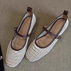 Damen Klassische Ballerinas mit verstellbarem Riemen R&B