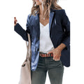 Damen elegante Blazerjacke im zeitlosen Design mit glänzender Oberfläche R&B