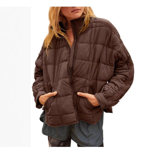 Damen Leichte Steppjacke mit hohem Kragen und praktischen Taschen R&B