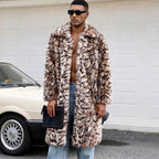 Herren Modischer Kunstfellmantel mit aufregendem Tierdesign R&B