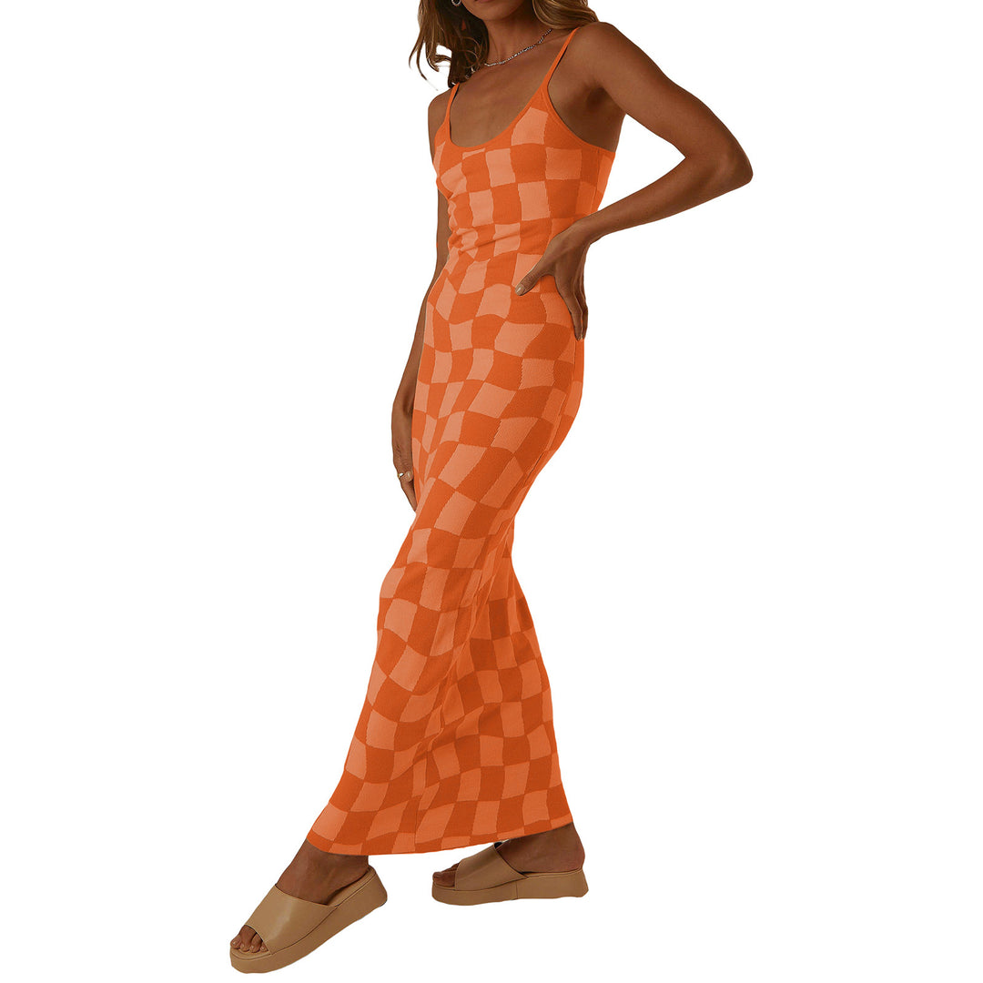 Damen Designer-Midi-Kleid mit stilvollem Grafikmuster R&B