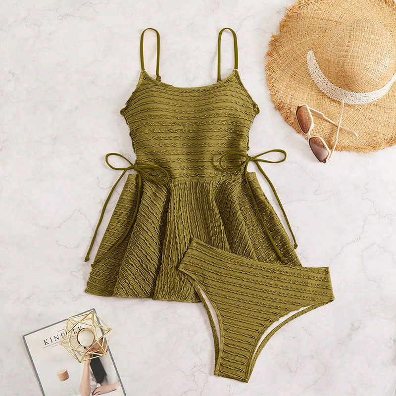 Damen Tankini-Set mit verstellbaren Trägern und elegantem Wickeldetail R&B