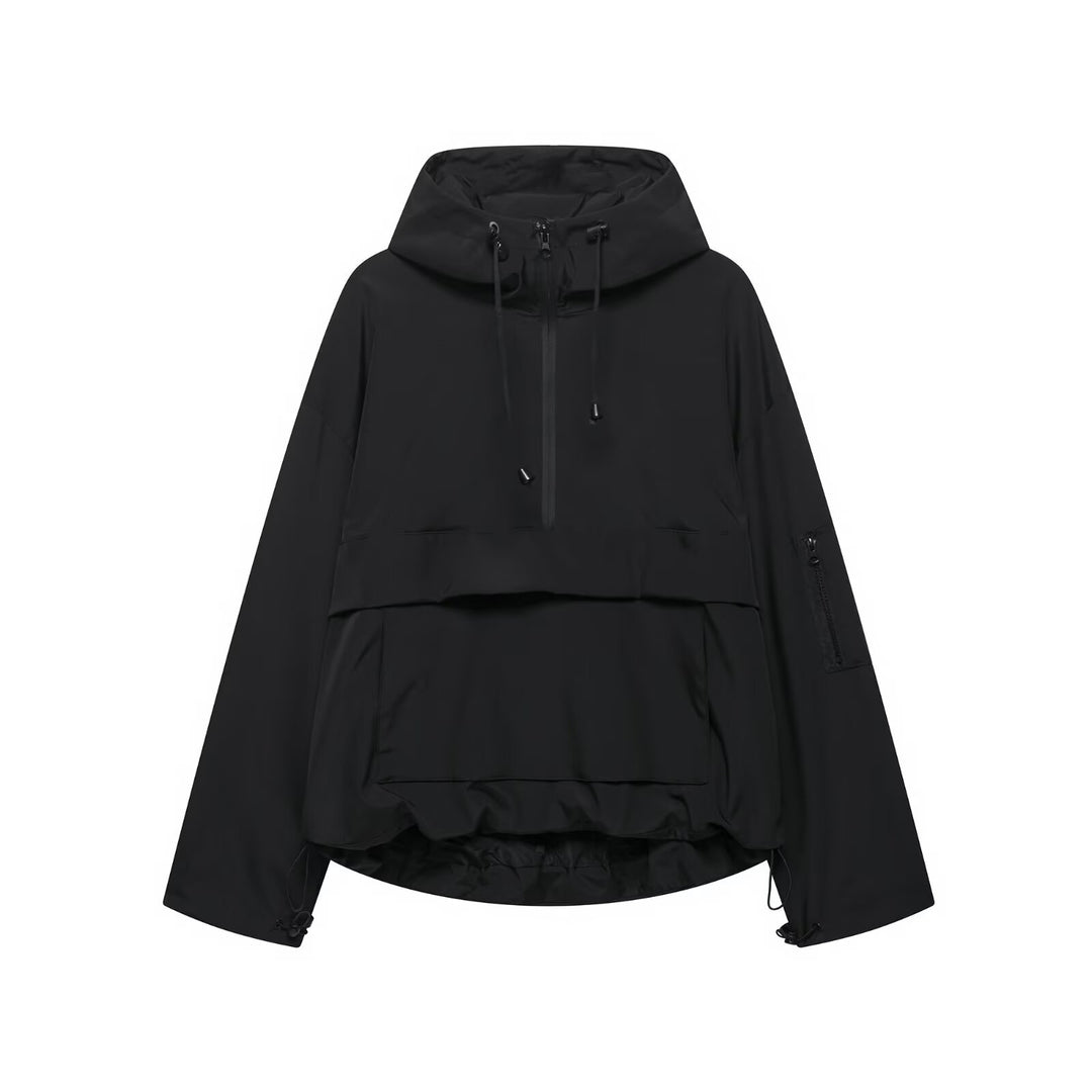 Damen lässige Übergangsjacke mit hohem Kragen und praktischen Taschen R&B